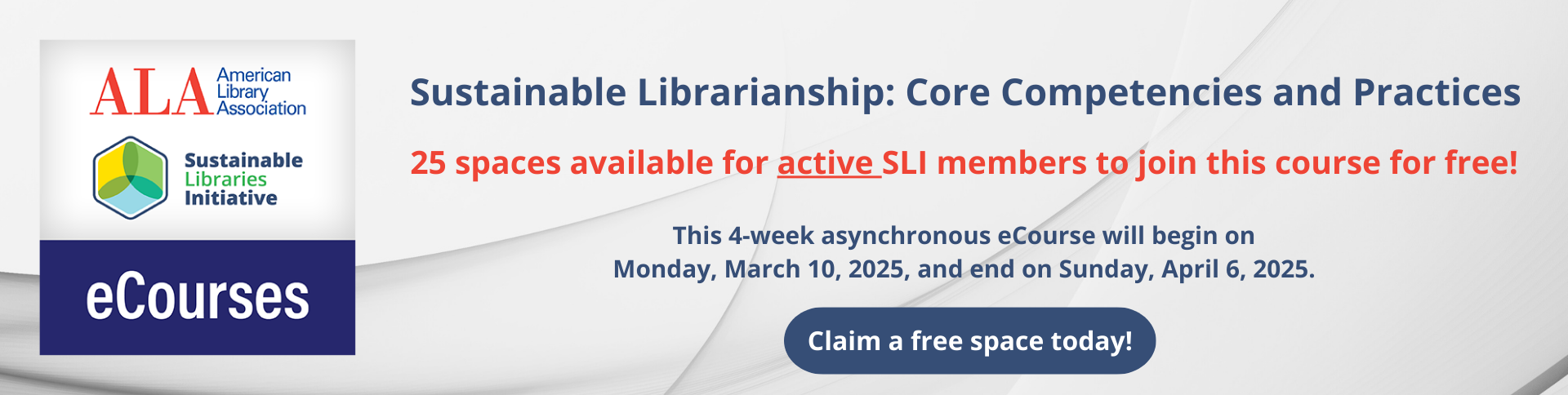 Sustainable Librarianship ecourse march 2025