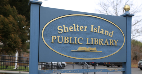 Shelter Island Public Library Sign