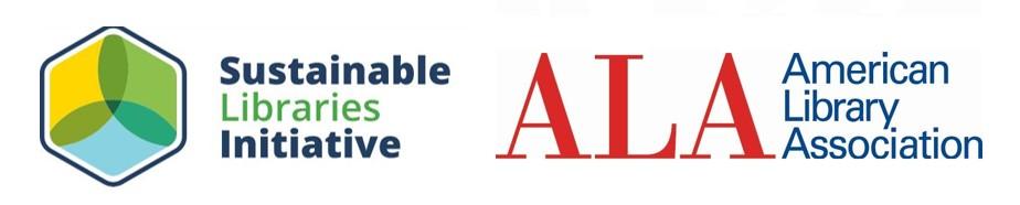 Sustainable Libraries Initiative logo next to American Library Association Logo