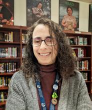 School Librarian Bonnie Bredes portrait photo